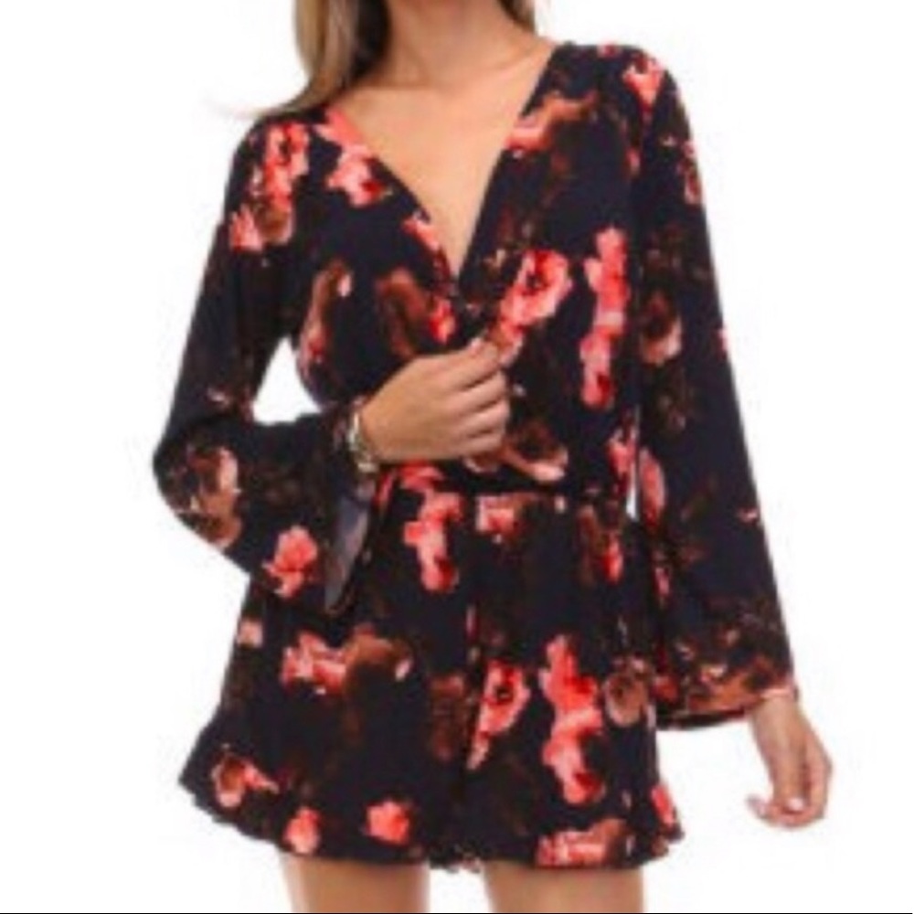Honey Belle Boutique floral romper medium